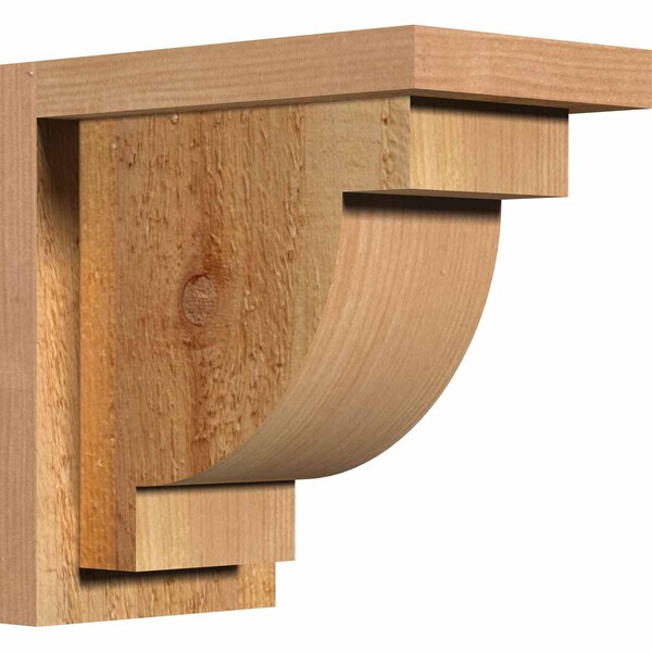 Ekena Millwork Alpine Rough Sawn Corbel w/Backplate, Western Red Cedar, 6"W x 10"D x 10"H COR06X10X10ALP01RWR - main